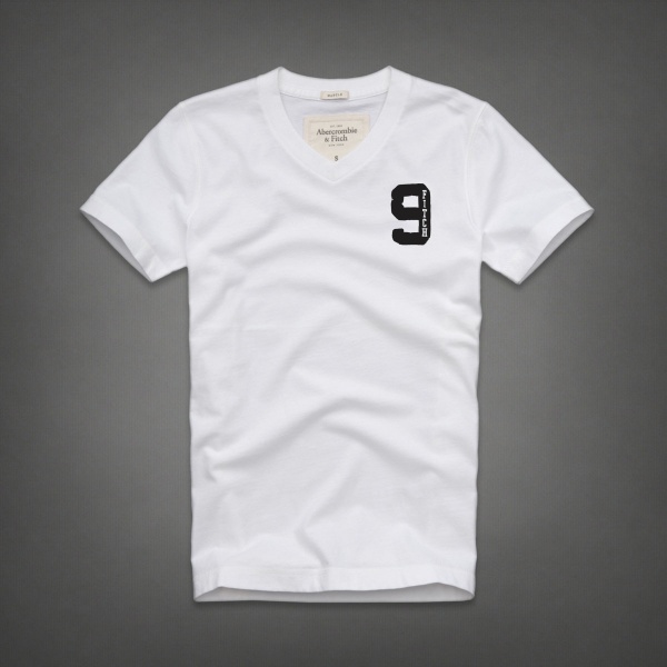 Abercrombie Fitch Hombres cuello en V Corto Remera AF5584